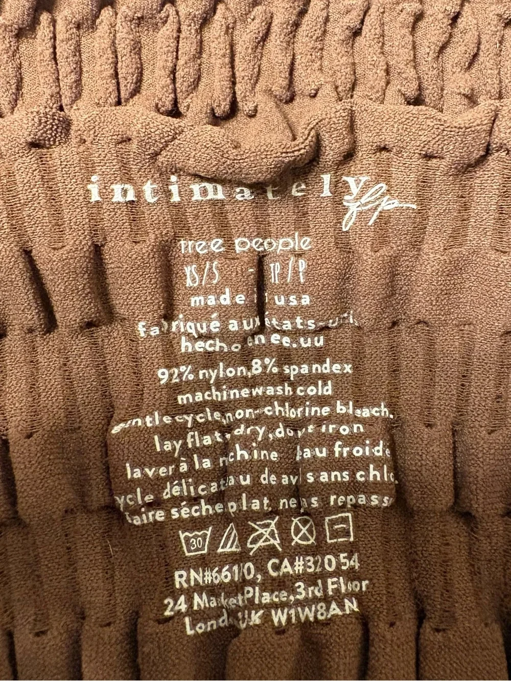 Free People Intimately FP Pucker Up Seamless Cami Tank in Brown